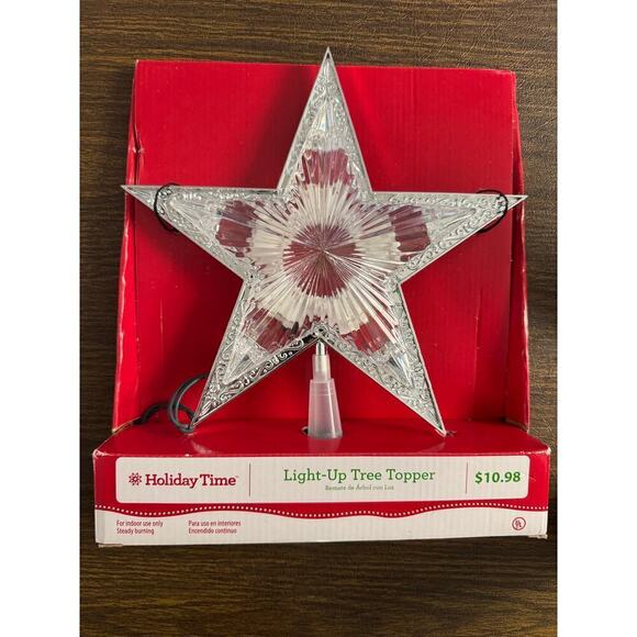 Christmas Tree Light Up Star Tree Topper NWT NIB - Picture 1 of 4